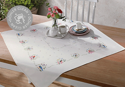 Toalha de Chá / Centro de Mesa Dohler Clean Renova Estampado Digital Jardim