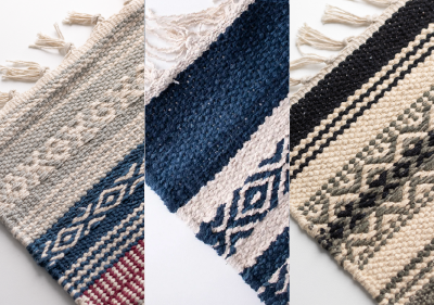 Tapete / Passadeira Indiano Kilim Chicago 100% Algodão Dupla Face 60cm x 1,80m