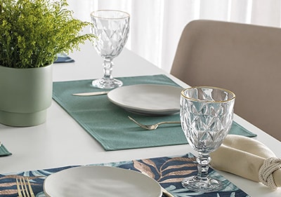 Kit 4 Peças Jogo Americano Impermeável Karsten Lisato Acquamarine