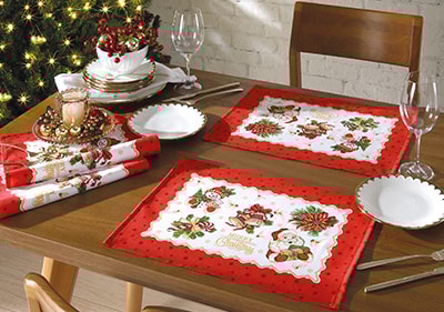 Kit 4 Peças Jogo Americano Dohler Athenas Tradições de Natal