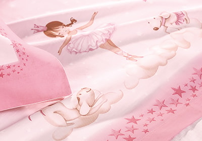 Jogo de Cama Casal Infantil Karsten Ballet 100% Algodão