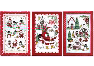 Kit 3 Peças Pano de Copa Dohler Natal Amigos do Noel