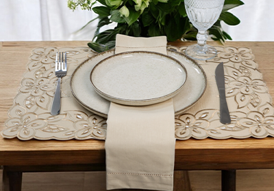 Kit 2 peças Jogo Americano Rechilie Bordado 35cm x 50cm