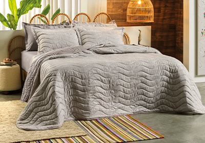 Kit Colcha Altenburg Reflexo Toque Acetinado