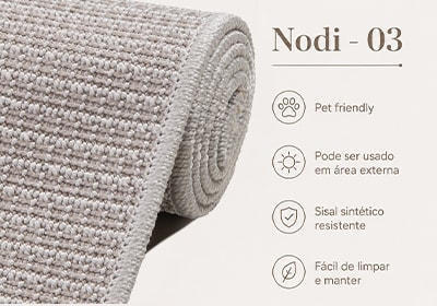 Tapete para Sala Egípcio Duna Sisal Sintético