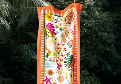 Toalha de Praia Dohler Summer Aveludada